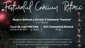 „Crăciun ritmic”, un festival complex cu orchestră militară, cor de copii și peste 80 de gimnaste din Mureș
