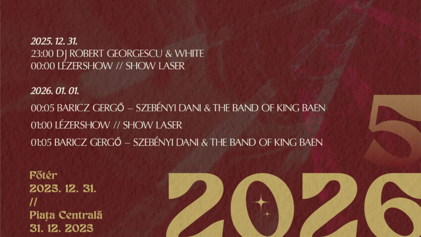 Intrarea în Noul An va fi marcată de două ori la Sfântu Gheorghe, cu show laser şi concerte