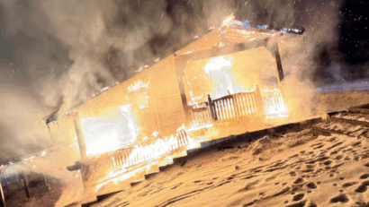 Braşov: Cabană din Plaiul Foii – mistuită de flăcări