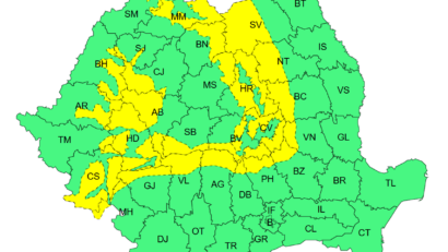 Avertizare meteo de ploi, intensificări ale vântului, viscol la munte, strat de zăpada și polei