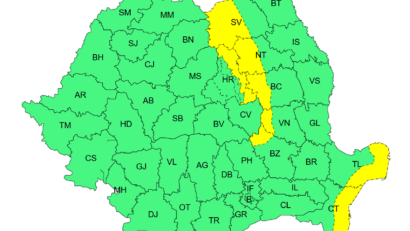 Cod galben de viscol în Carpaţii Orientali