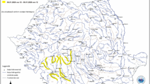 Este risc de inundații pe cursuri de apă din sud-vestul țării