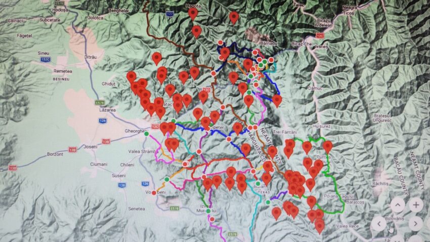 Harghita: Harta interactivă a zonei  Hăşmaşul Mare, disponibilă pentru turişti