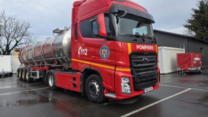 Cisternă de 30.000 de litri, donată de Primăria Târgu Mureș celor de la  ISU „Horea” Mureș