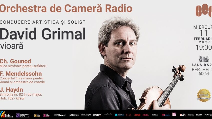 Violonistul francez David Grimal, concert special la Sala Radio