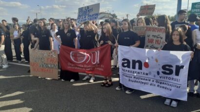 Protest al studenţilor Universităţii Babeş-Bolyai din Cluj-Napoca