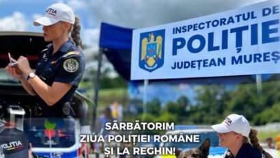 Astăzi, la Reghin, polițiștii au marcat Ziua Poliției Române