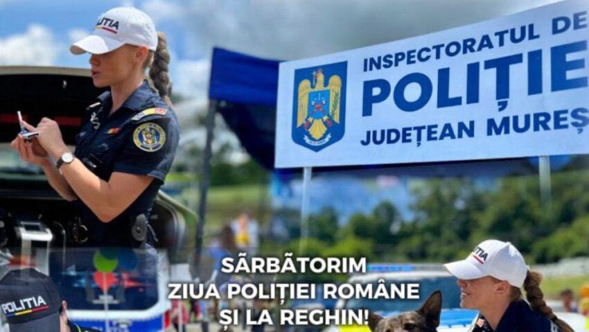 Astăzi, la Reghin, polițiștii au marcat Ziua Poliției Române