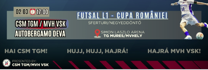 Mureșenii o așteaptă pe Autobergamo, în cupă, la futsal