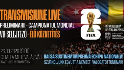 Primăria Tg.Mureș îi invită pe microbiști să vizioneze în aer liber meciul de baraj pentru calificarea la Cupa Mondială de Fotbal 2026