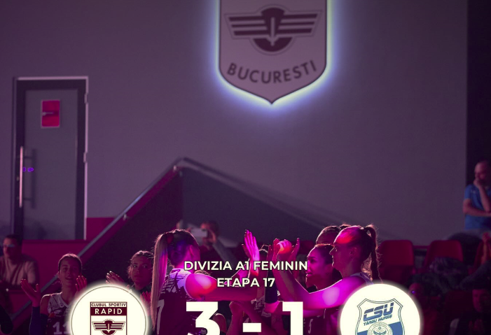 Voleibalistele târgumureșene, învinse de Rapid