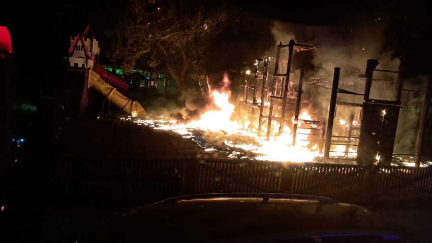 Incendiu într-un parc din Tg.Mureș