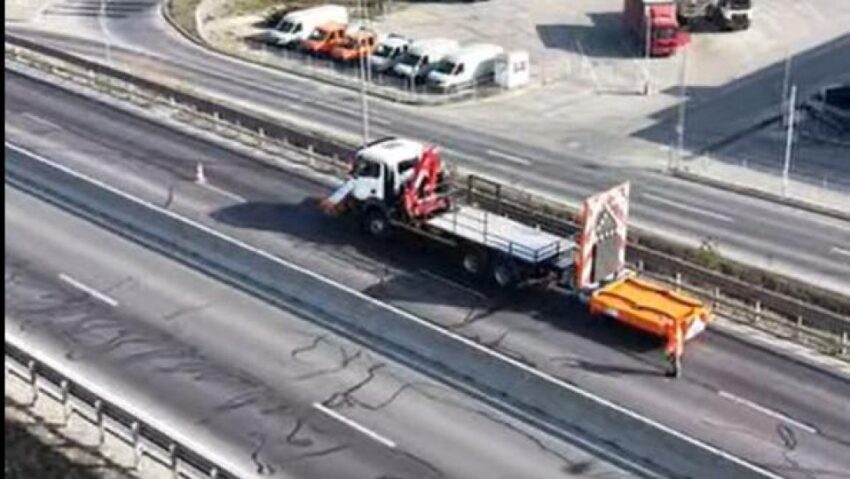 Brașov: Atenuator de impact pentru siguranţa drumarilor