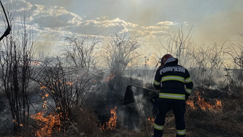 180 de incendii de vegetație în Mureș, niciun autor identificat