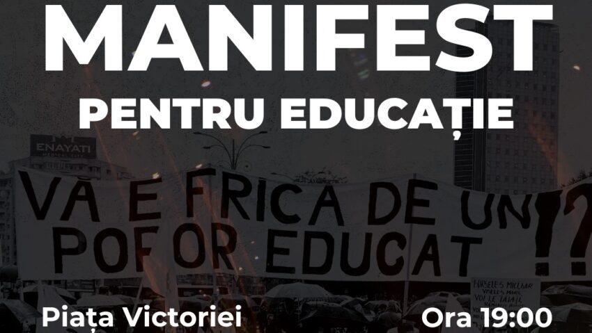 Studenţii vor protesta sâmbătă în Piaţa Victoriei din capitală