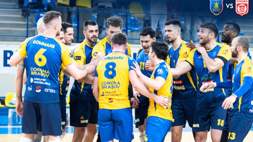 Corona Brașov – Dinamo, în „sferturi” la volei masculin
