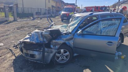 Accident cu 7 victime neîncarcerate la ieșire din localitatea mureșeană Livezeni