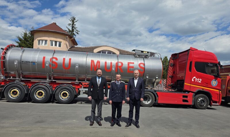 CJ Mureș sprijină ISU cu o cisternă pentru transportul apei în situații critice