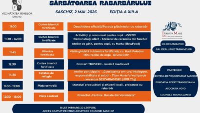 Încasările de la Sărbătoarea Rabarbărului din Saschiz vor finanţa cantina comunitară ‘Bucate din Vecinătate’
