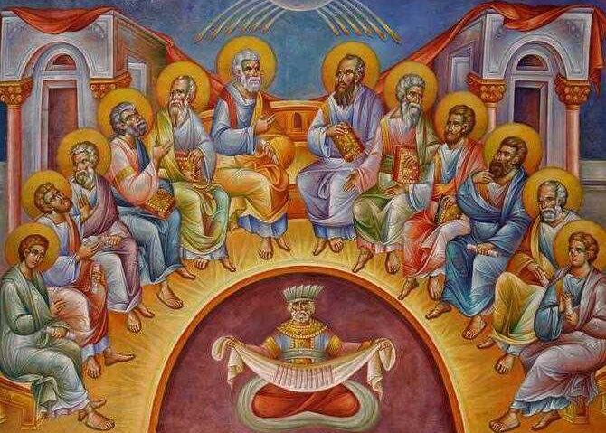 Creştinii ortodocşi şi greco-catolici sărbătoresc, astăzi, Coborârea Duhului Sfânt asupra Apostolilor lui Iisus Hristos, denumită popular Rusaliile