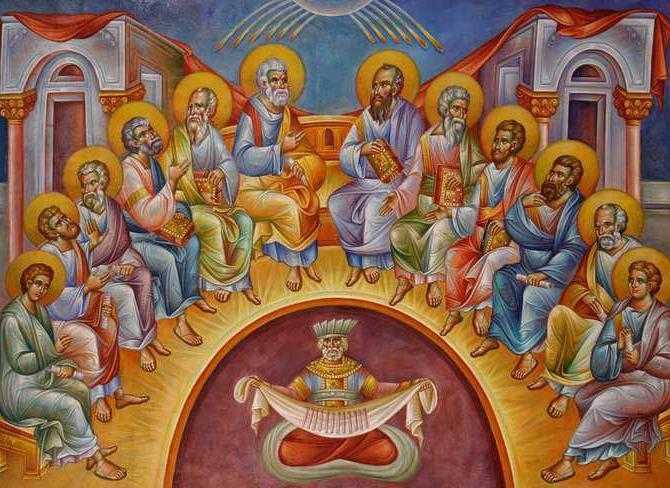 Creştinii ortodocşi şi greco-catolici sărbătoresc, astăzi, Coborârea Duhului Sfânt asupra Apostolilor lui Iisus Hristos, denumită popular Rusaliile