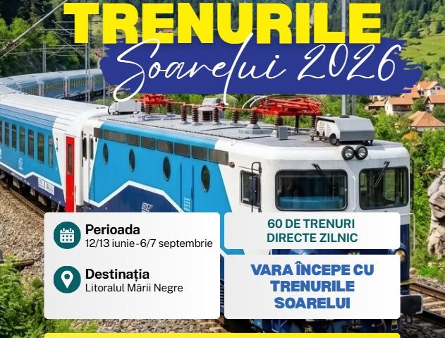 CFR Călători lansează programul estival ‘Trenurile Soarelui’ 2026