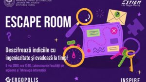 Asociația studențească ESTIEM LG Târgu Mureș, cu sprijinul UMFST G.E. Palade, organizează, sâmbătă, 9 mai, un eveniment educațional interactiv de tip Escape Room