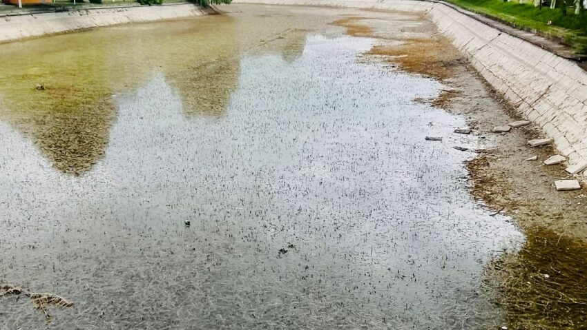 Încep lucrări de curățare la Bazinul de Canotaj din Tg. Mureș. Deschiderea estivală se amână cu o lună.