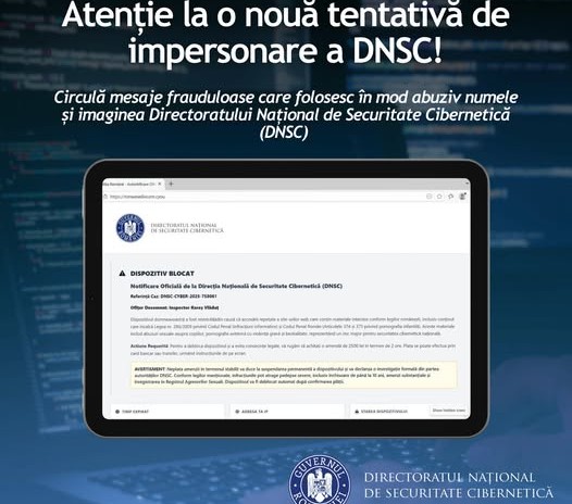 DNSC avertizează asupra unui val de mesaje false în mediul online