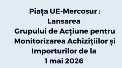 InfoCons lansează azi Grupul de Acţiune Interdisciplinar dedicat monitorizării şi implementării Acordului UE-Mercosur