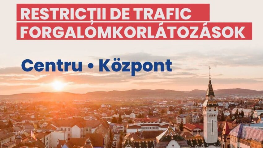 Restricții de circulație în zona centrală a municipiului Târgu Mureș
