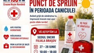 Crucea Roșie Brașov a deschis puncte de prim ajutor în perioadele caniculare