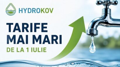 Din 1 iulie se scumpesc apa potabilă și canalizarea în jud. Covasna