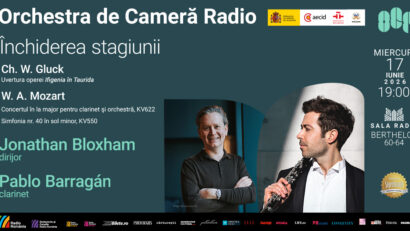 Dirijorul britanic Jonathan Bloxham și clarinetistul spaniol Pablo Barragán închid stagiunea Orchestrei de Cameră Radio