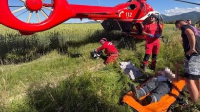 Un bărbat în vârstă de 53 de ani a fost atacat de un urs pe DJ104A, între localitățile brașovene Mărgineni și Bucium