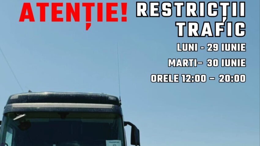Restricții de circulație pentru autovehicule mai mari de 7,5 tone, din cauza caniculei
