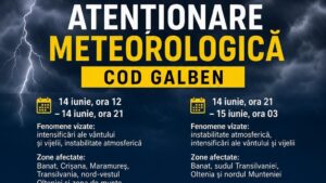 Cod galben de vânt puternic şi furtuni