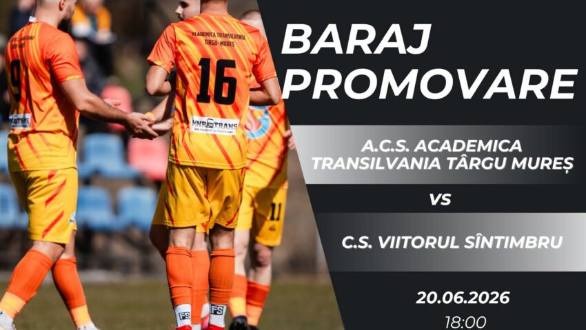 Academica Transilvania Târgu Mureş luptă pentru accederea în Liga a III-a