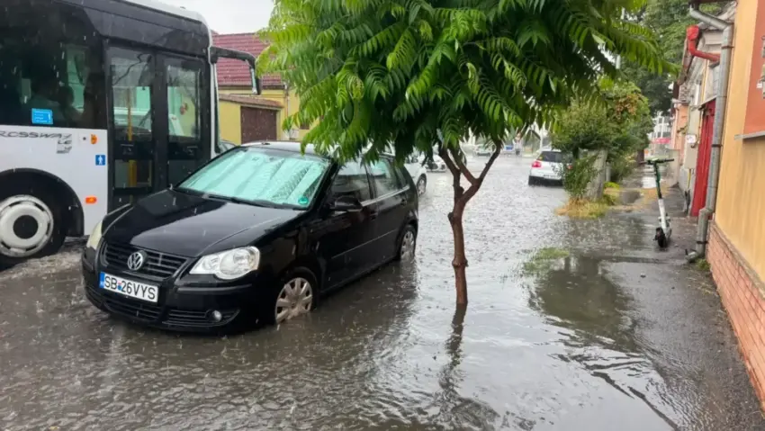 La Sibiu, peste 50 de intervenții de evacuare a apei după o ploaie torențială