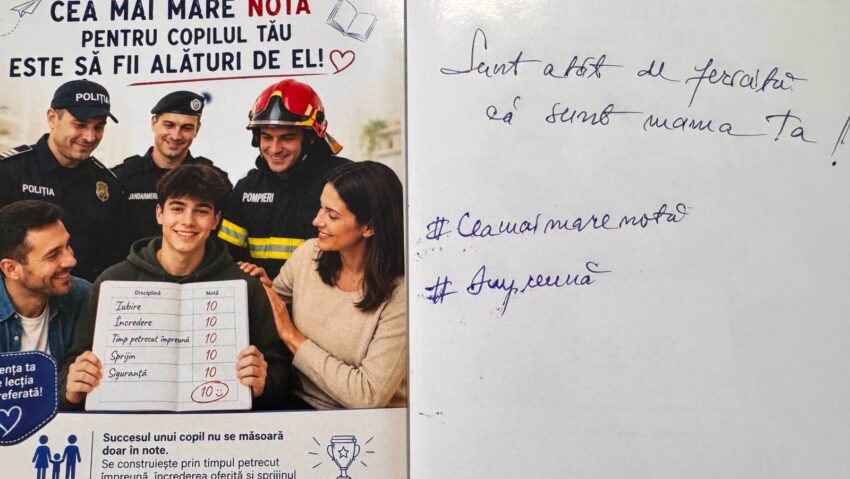 MAI lansează campania de informare „Niciun examen nu merită un copil pierdut. Cea mai mare notă este să știe că ești alături de el”