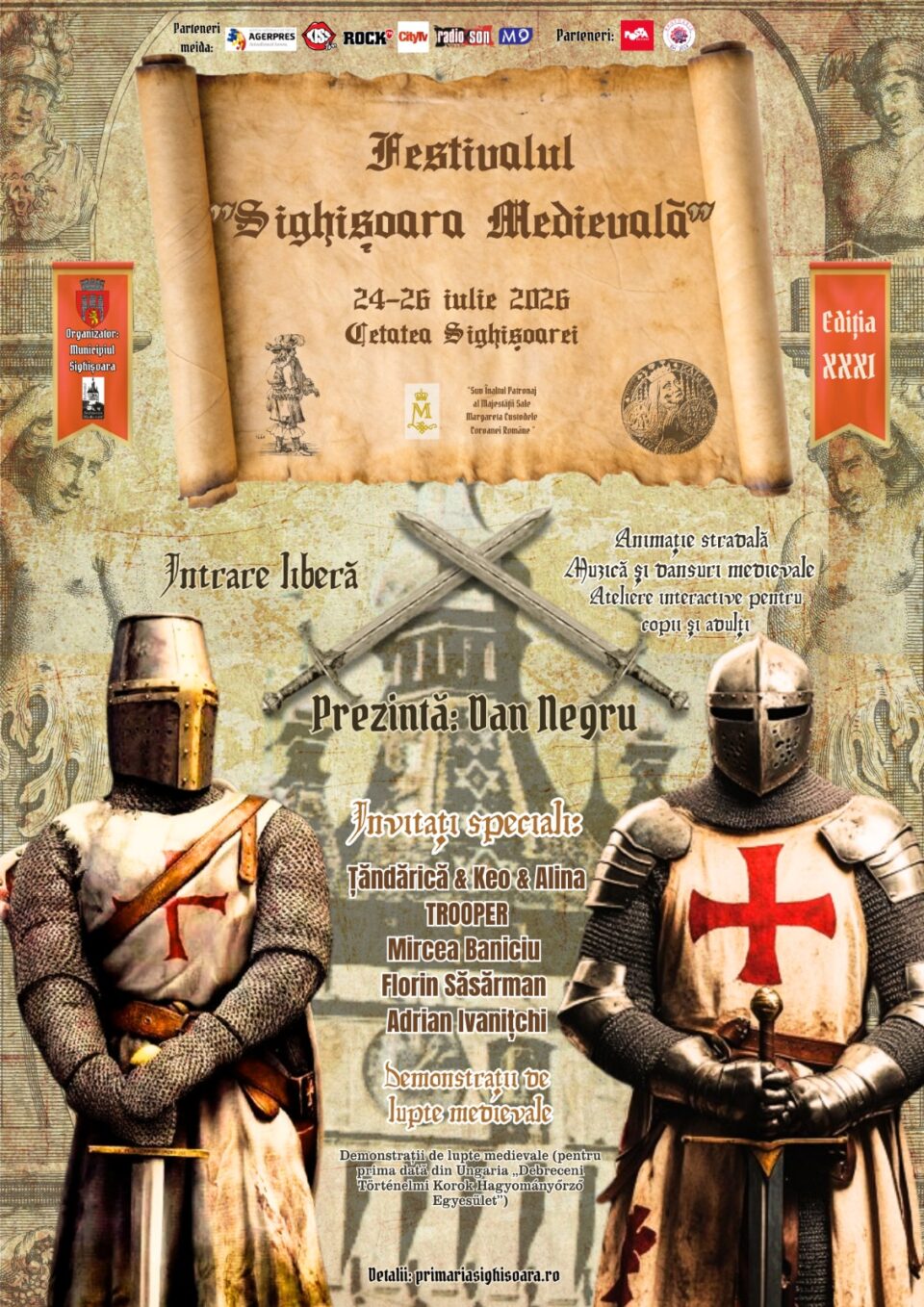 Festivalul „Sighișoara Medievală” transformă cetatea într-un spectacol de trei zile