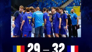 Tinerii handbaliști tricolori au pierdut amicalul cu Franța