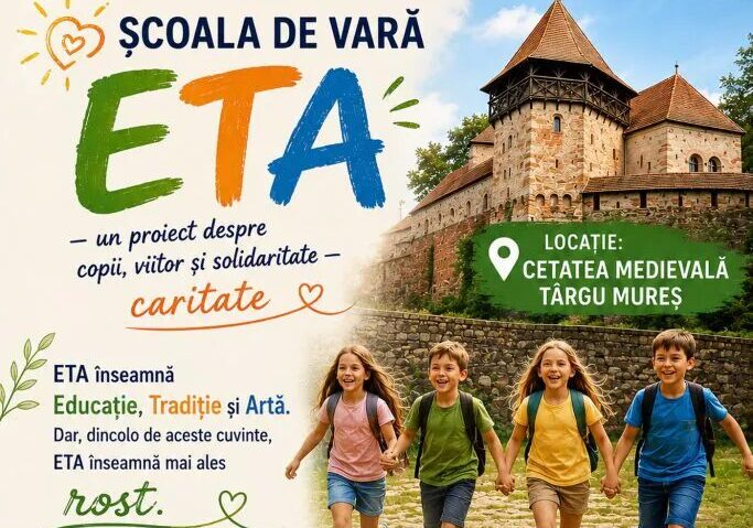 Începând de luni, copiii sunt așteptați la o nouă ediție a Școlii de Vară ETA de la Tg. Mureș
