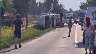 Circulație blocată în localitatea Gheorghe Doja din cauza unui accident