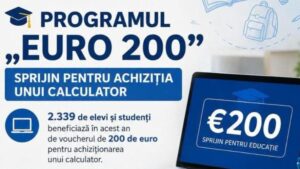Peste 2.300 de elevi şi studenţi vor primi vouchere de 200 de euro pentru achiziţionarea unui calculator