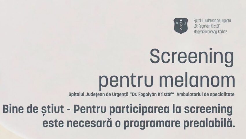 Campanie de screening pentru cancerul de piele, în județul Covasna