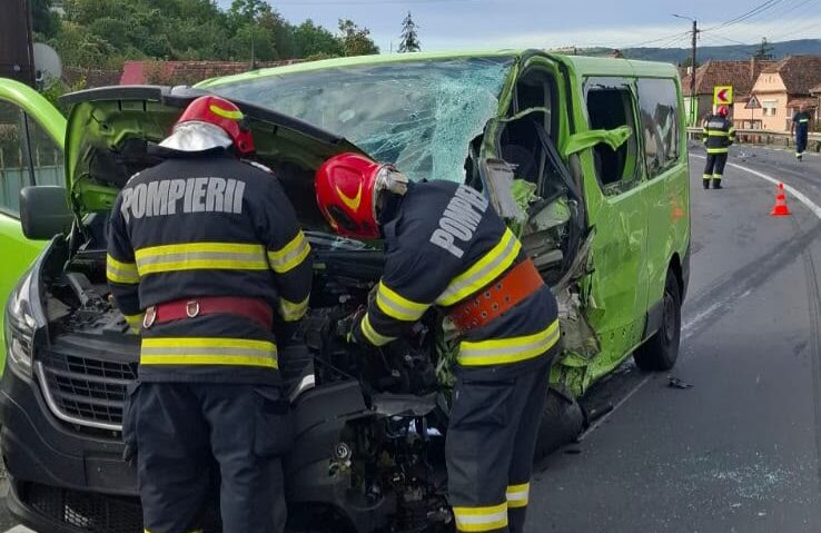 Mureș: accident cu patru victime în Saschiz
