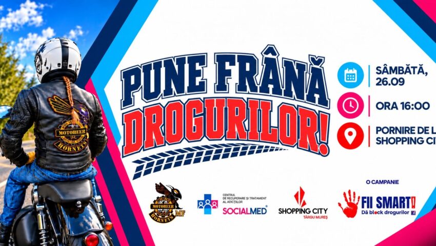 „Pune frână drogurilor!”,  sâmbătă, la Târgu Mureș