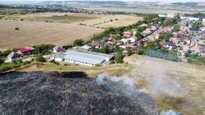 Incendiu pe strada Márton Áron din Sângeorgiu de Mureș