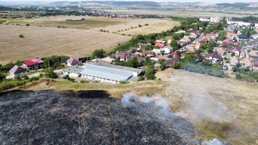 Incendiu pe strada Márton Áron din Sângeorgiu de Mureș